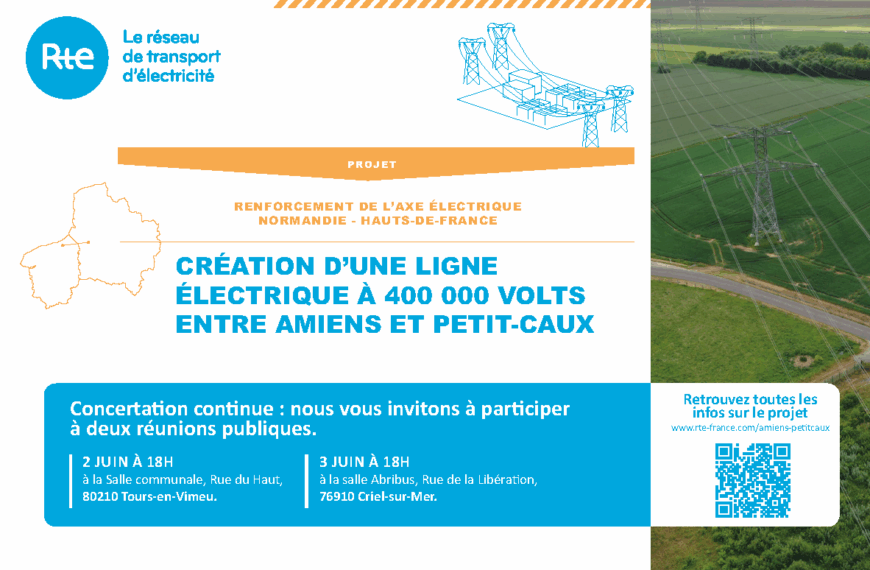 Réunion publique sur le projet de ligne électrique Amiens – Petit-Caux