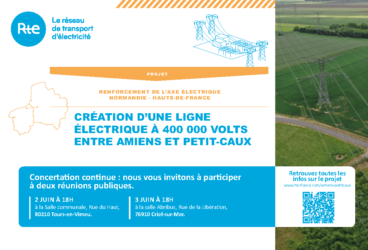 Lire la suite à propos de l’article Réunion publique sur le projet de ligne électrique Amiens – Petit-Caux