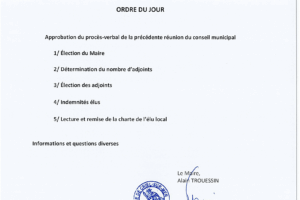 Conseil municipal 20/03