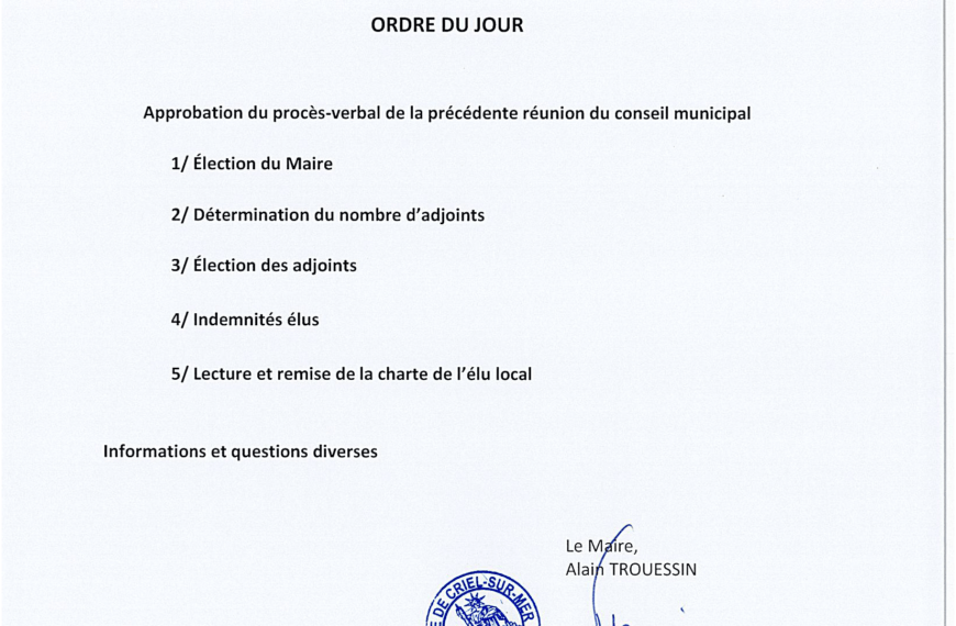 Conseil municipal 20/03