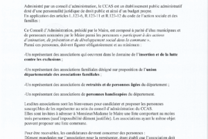 Avis de publicité – renouvellement du CCAS