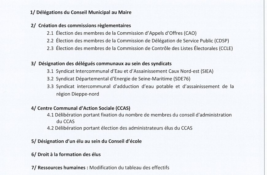 Conseil Municipal 02/04